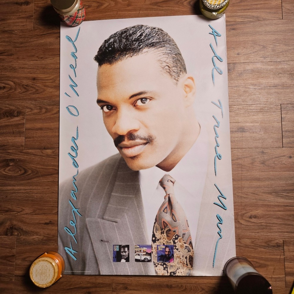 Alexander O'Neal All True Man 1991 Promo Album Poster 24x36 Sony Music R&B‎ Ad